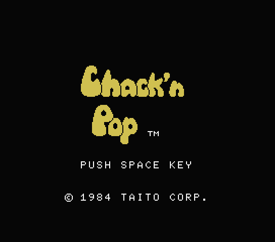 Chack'n Pop title screen for MSX